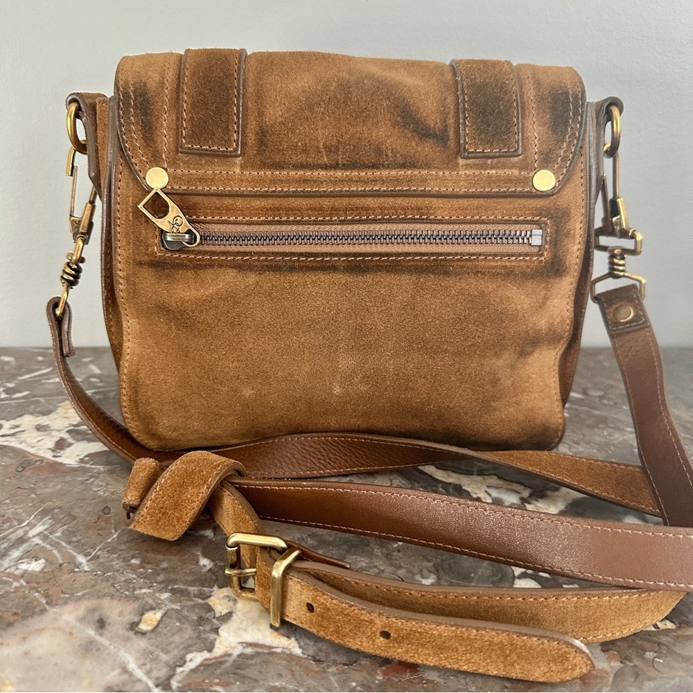 Proenza Schouler Mini Suede PS1 Crossbody Bag in Caramel - Picture 13 of 16